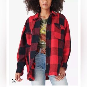 Lucky Brand Flannel Shirt Jacket